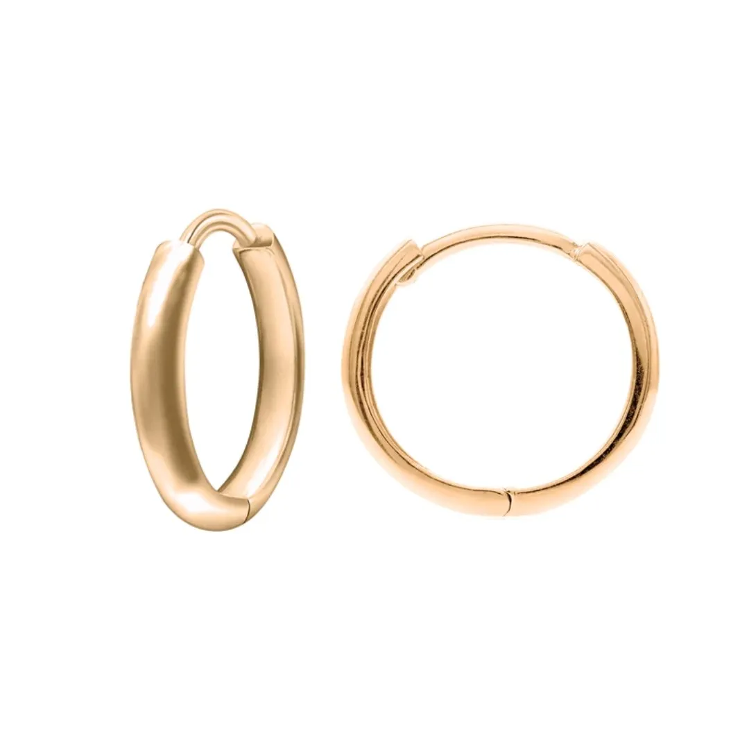 14k Gold Huggie Hoops