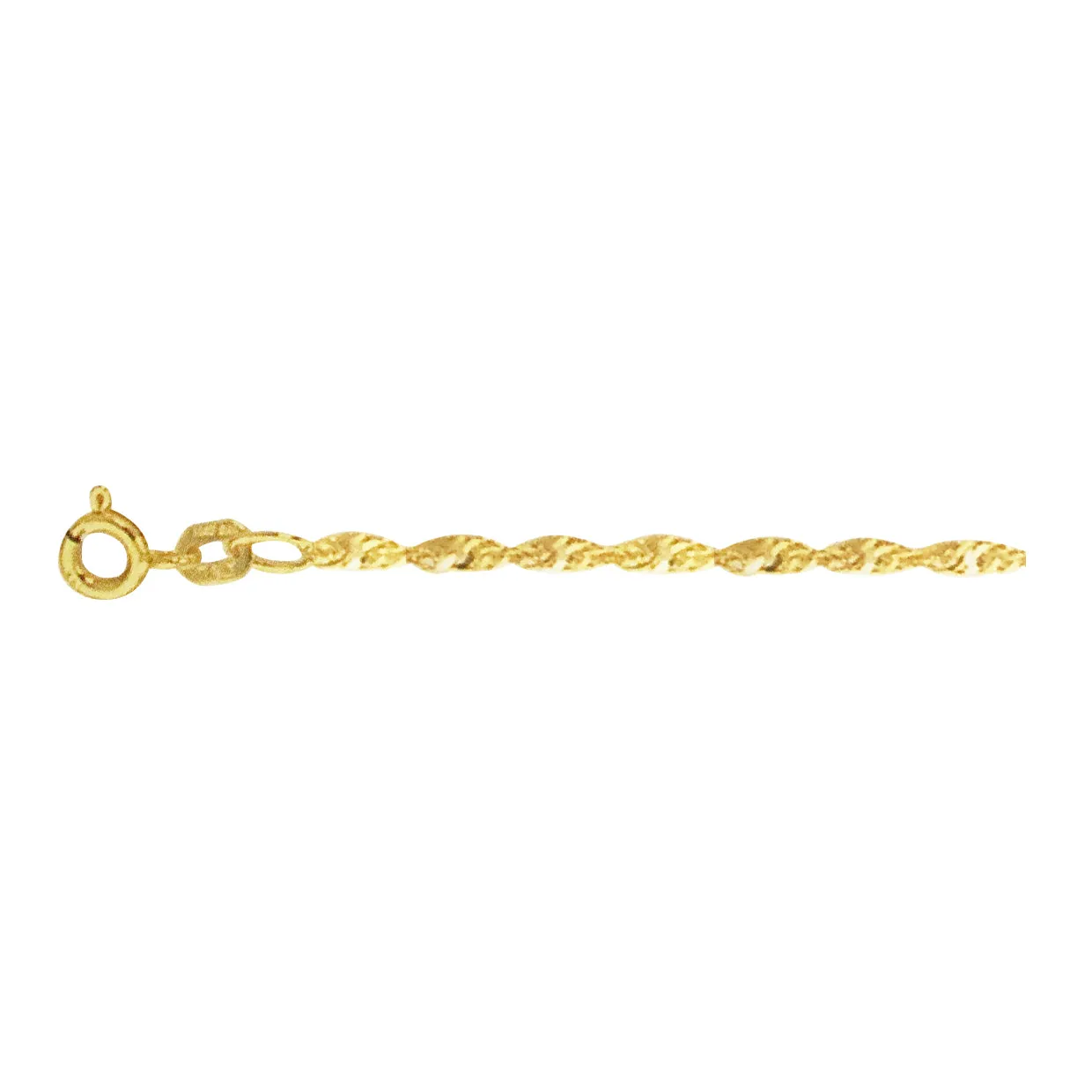 14K Yellow Gold 1.6mm Singapore Chain