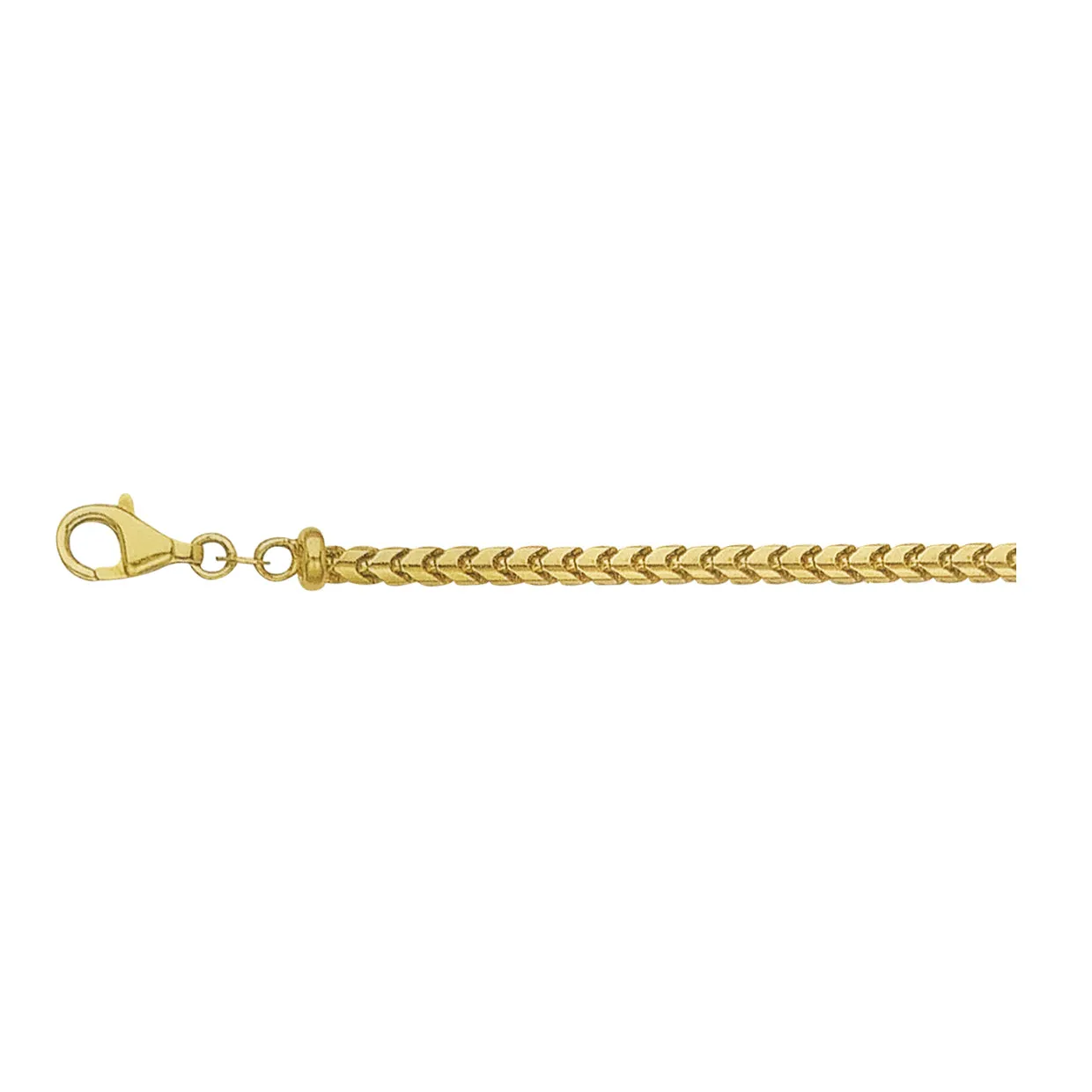 14K Yellow Gold 3mm Franco Chain