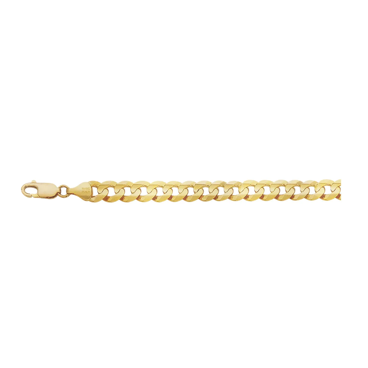 14K Yellow Gold 6.9mm Curb Chain