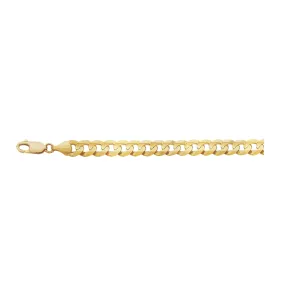 14K Yellow Gold 6.9mm Curb Chain