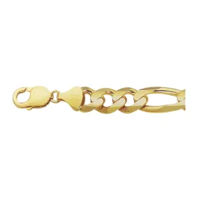 14K Yellow Gold Classical 11.6mm Figaro Chain