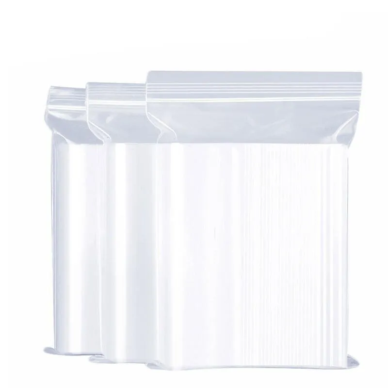 15 Bags 14*20*6 Thread 100 Pieces/Bags Food Self Sealing Bag Thickened Waterproof PE Transparent Mobile Phone Mask Storage Bag Sealed Plastic Bag