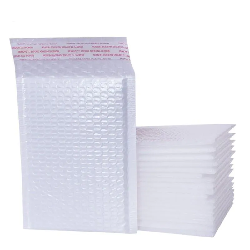 172 Pieces White Matte Film Bubble Bag Pearl Film Envelope Express Bag Waterproof Bag Envelope Bag 20 * 30   4cm