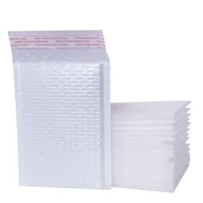 186 Pieces White Matte Film Bubble Bag Pearl Film Envelope Express Bag Waterproof Bag Envelope Bag 22 * 25   4cm