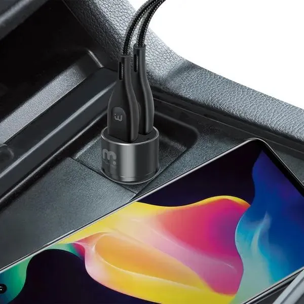 2-in-1 Car Charger with 6FT USB-C Cable