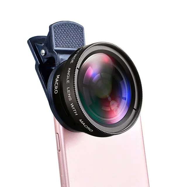 2 In 1 Mobile Phone Lens 0.45x Super Wide Angle 12.5x Macro HD Camera Lens For iPhone 13 Huawei Xiaomi Samsung Universal Clip