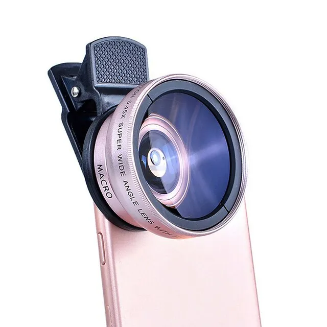 2 In 1 Mobile Phone Lens 0.45x Super Wide Angle 12.5x Macro HD Camera Lens For iPhone 13 Huawei Xiaomi Samsung Universal Clip