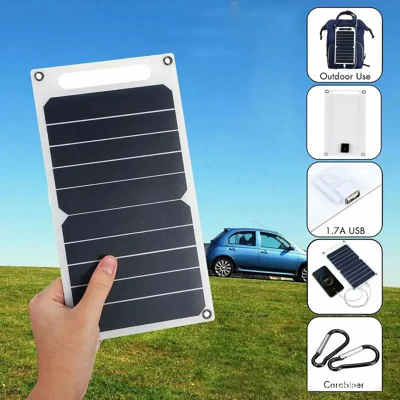 30W Solar Panel With USB Waterproof  Mobile Phone Charging 6.8V