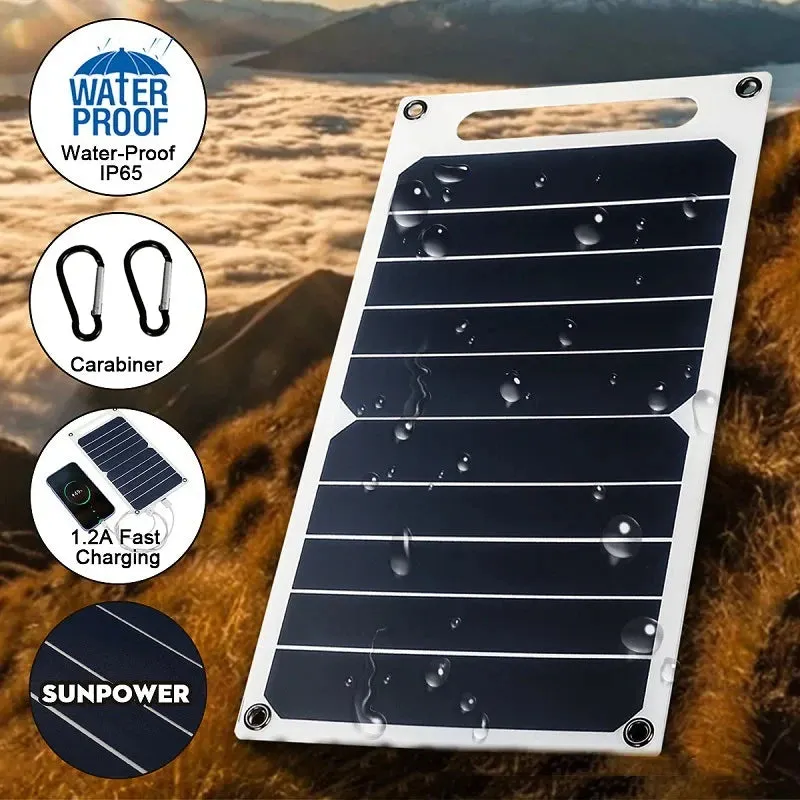 30W Solar Panel With USB Waterproof  Mobile Phone Charging 6.8V