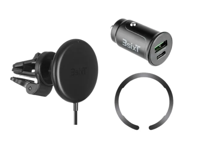 3sixT Magnetic Wireless Car Vent Mount 15W w Charger - Black