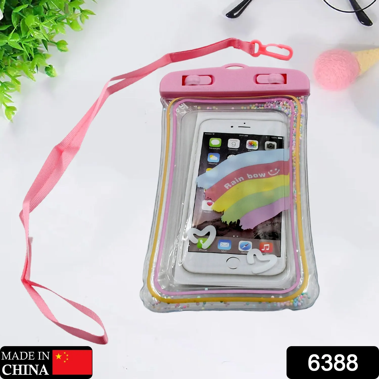 6388 Waterproof Pouch Zip Lock Mobile Cover Under Water Mobile Case For All Type Mobile Phones