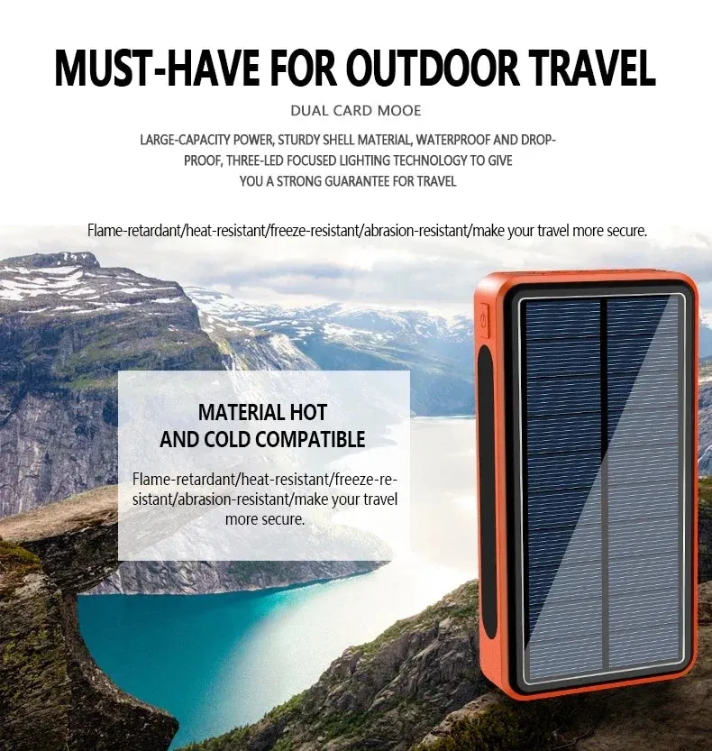 80000mAh Solar Wireless Power Bank