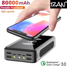 80000mAh Solar Wireless Power Bank