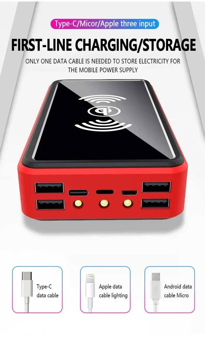 80000mAh Solar Wireless Power Bank