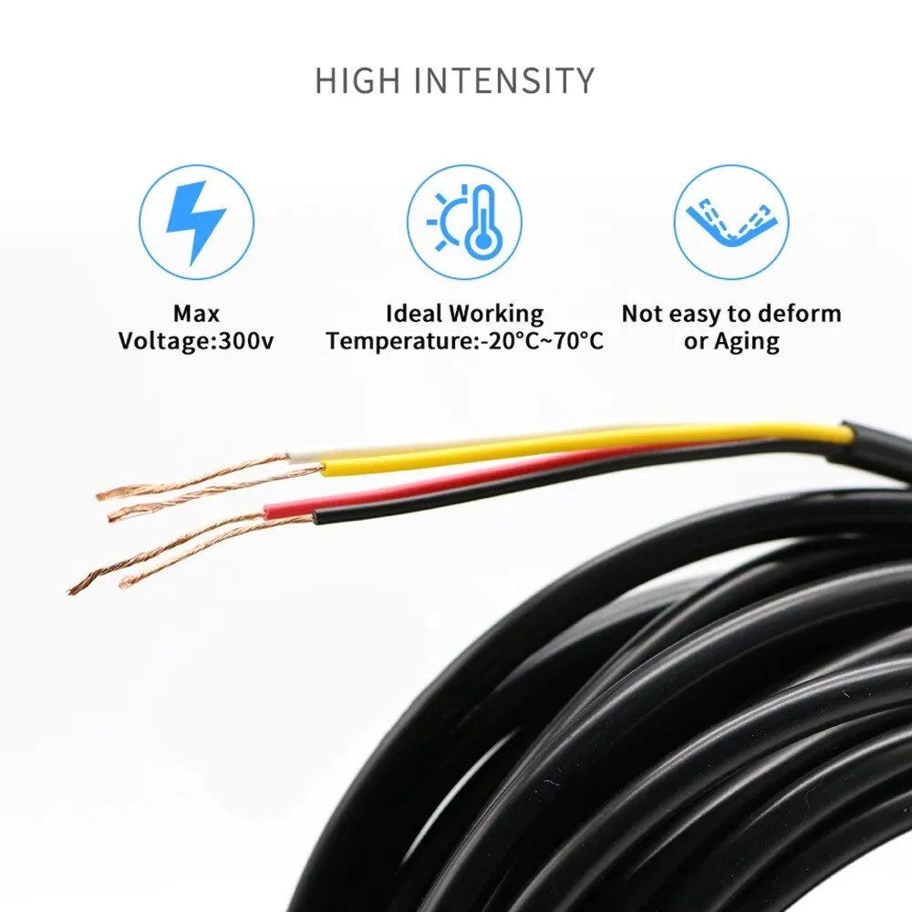 AnjieloSmart  Video Extend Cable 4x0.2/0.3/0.5mm Tinned Copper Wire for Intercom