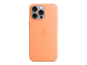 Apple - Back Cover For Mobile Phone - Magsafe Compatibility - Silicone - Orange Sorbet - For Iphone 15 Pro Max