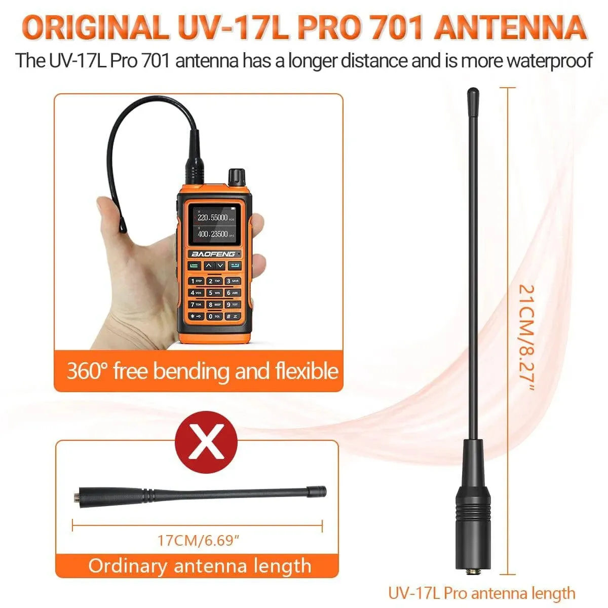 Baofeng UV-17 Pro V2 Walkie Talkie Wireless Copy Frequency 999CH Long Range Upgrade UV-5R K5 21 Pro Protable Two Way Ham Radio