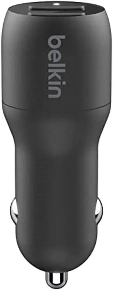 Belkin Boost Charger 24W Dual USB A Car Charger Black - CCB001btBK