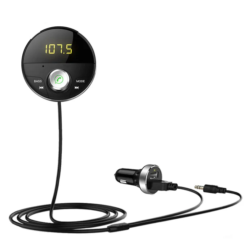 Bluetooth 5.0 Handsfree Car Kit   3.5mm Jack AUX Audio MP3 Player Wireless FM Transmitter