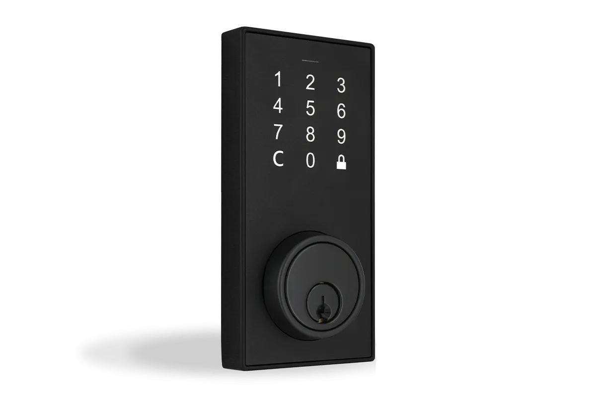 Bluetooth Deadbolt Smart Lock with Touchpad and App Control - Matte Black