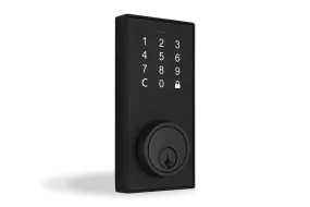 Bluetooth Deadbolt Smart Lock with Touchpad and App Control - Matte Black