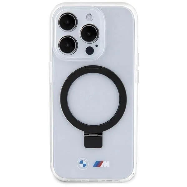 BMW M Collection Hard Case Ring Stand with MagSafe for iphone 15 Pro Max 6.7" Clear - BMHMP15XURST