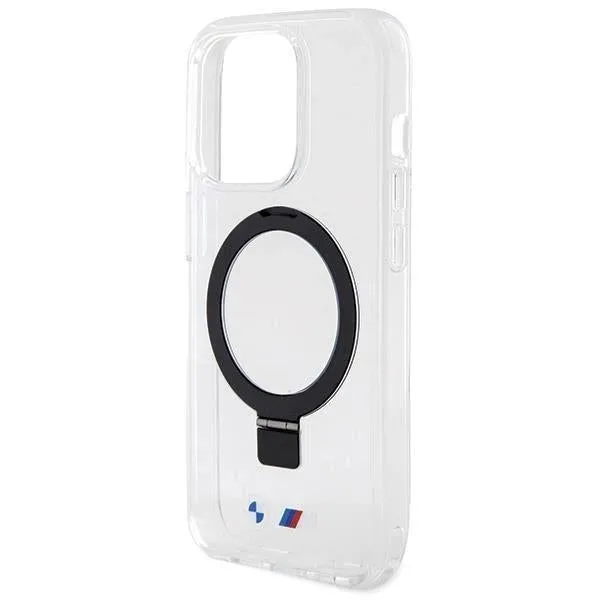 BMW M Collection Hard Case Ring Stand with MagSafe for iphone 15 Pro Max 6.7" Clear - BMHMP15XURST