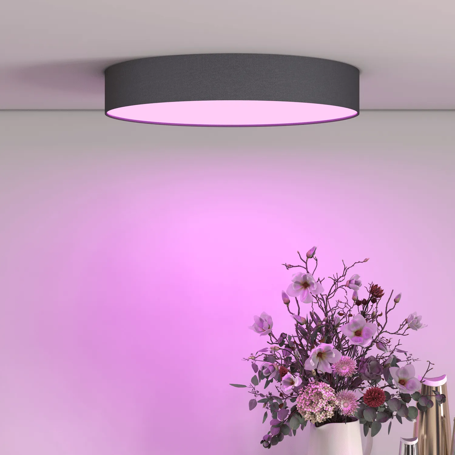 Calex Smart Ceiling Lamp 40cm - RGB Warm White - Black