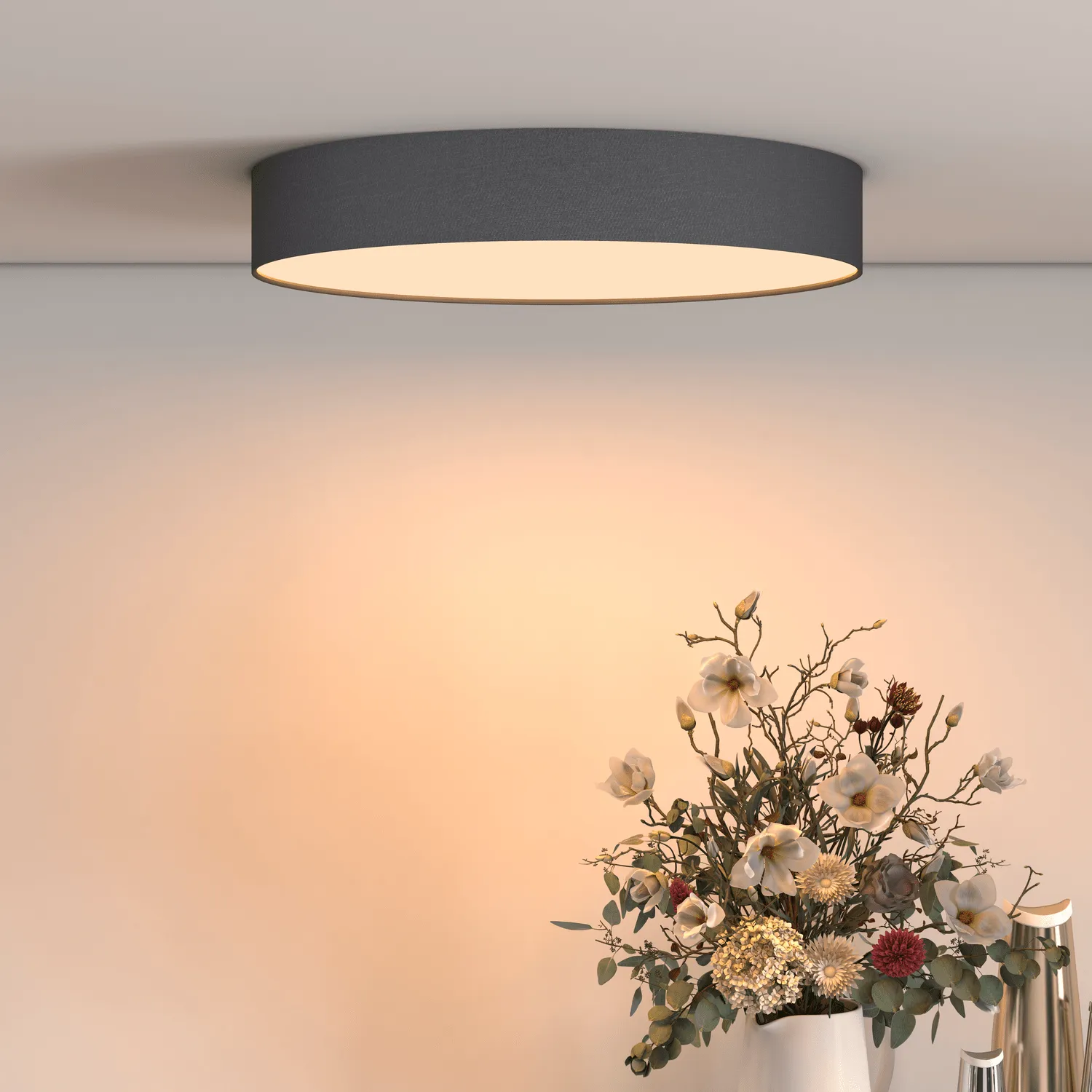 Calex Smart Ceiling Lamp 40cm - RGB Warm White - Black