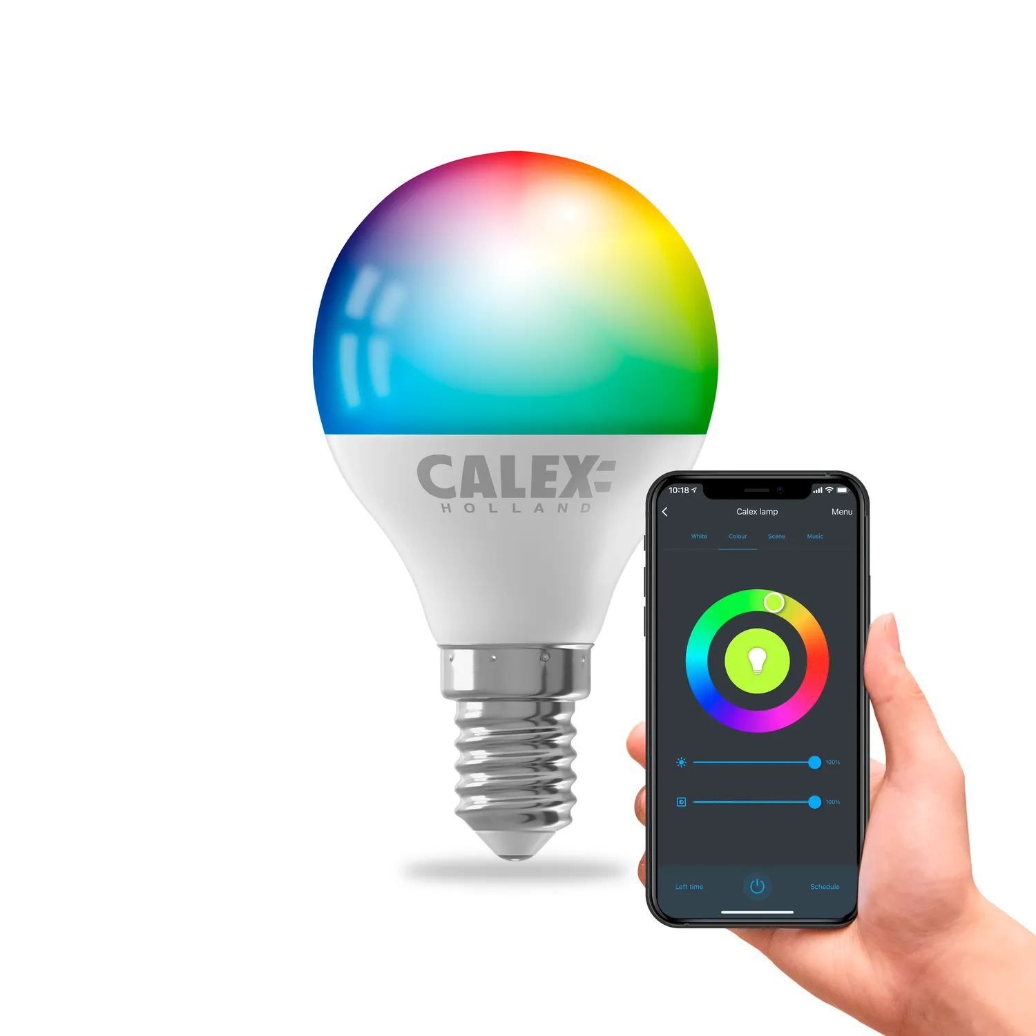 Calex Smart LED Bulb - E14 - RGB   Warm White - 4.9W