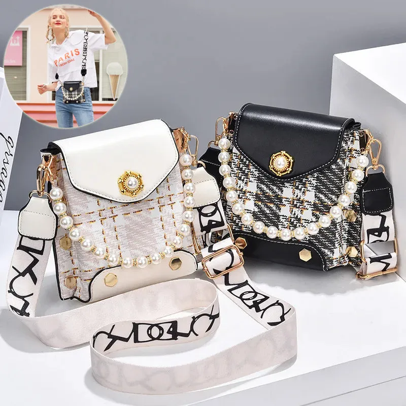 Crossbody Classic Shoulder Pearl Chain Phone Bag