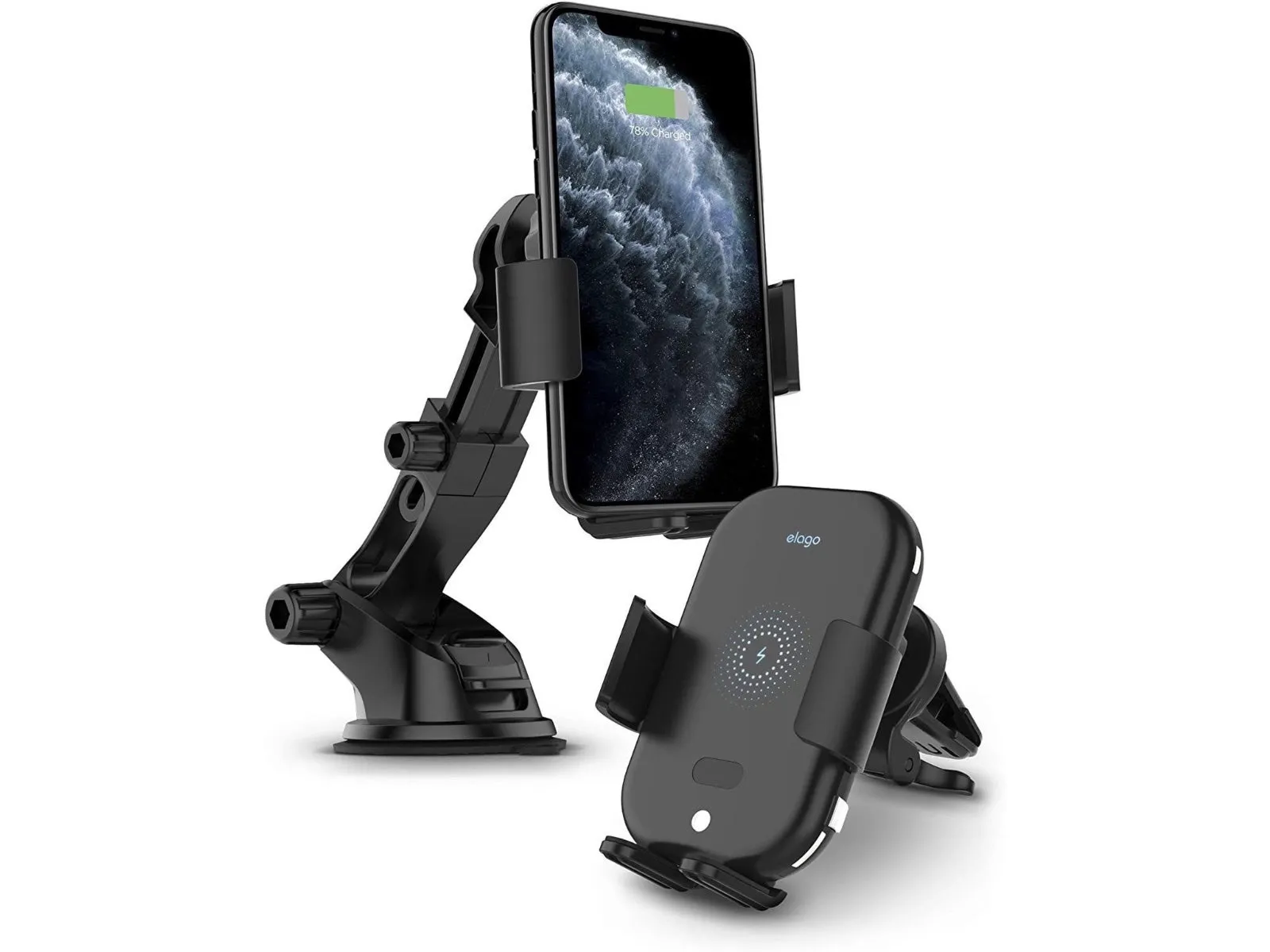 Elago Wireless Car Charger with Auto-Clamping Car Mount