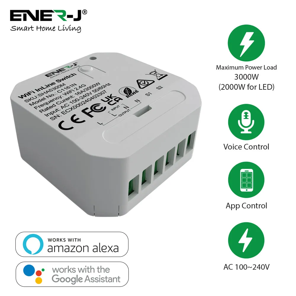 ENER-J 13A WiFi   BLE Inline switch