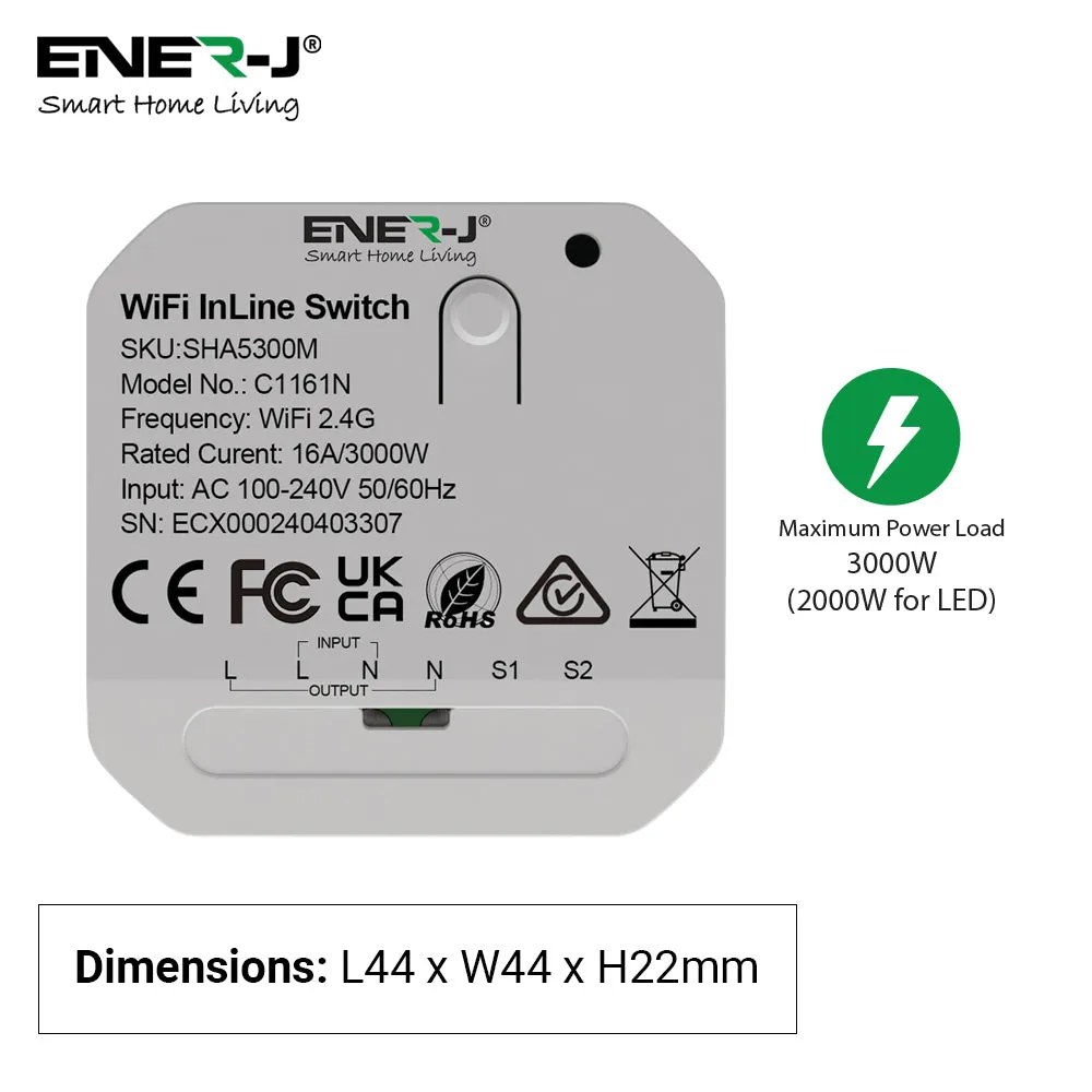 ENER-J 13A WiFi   BLE Inline switch