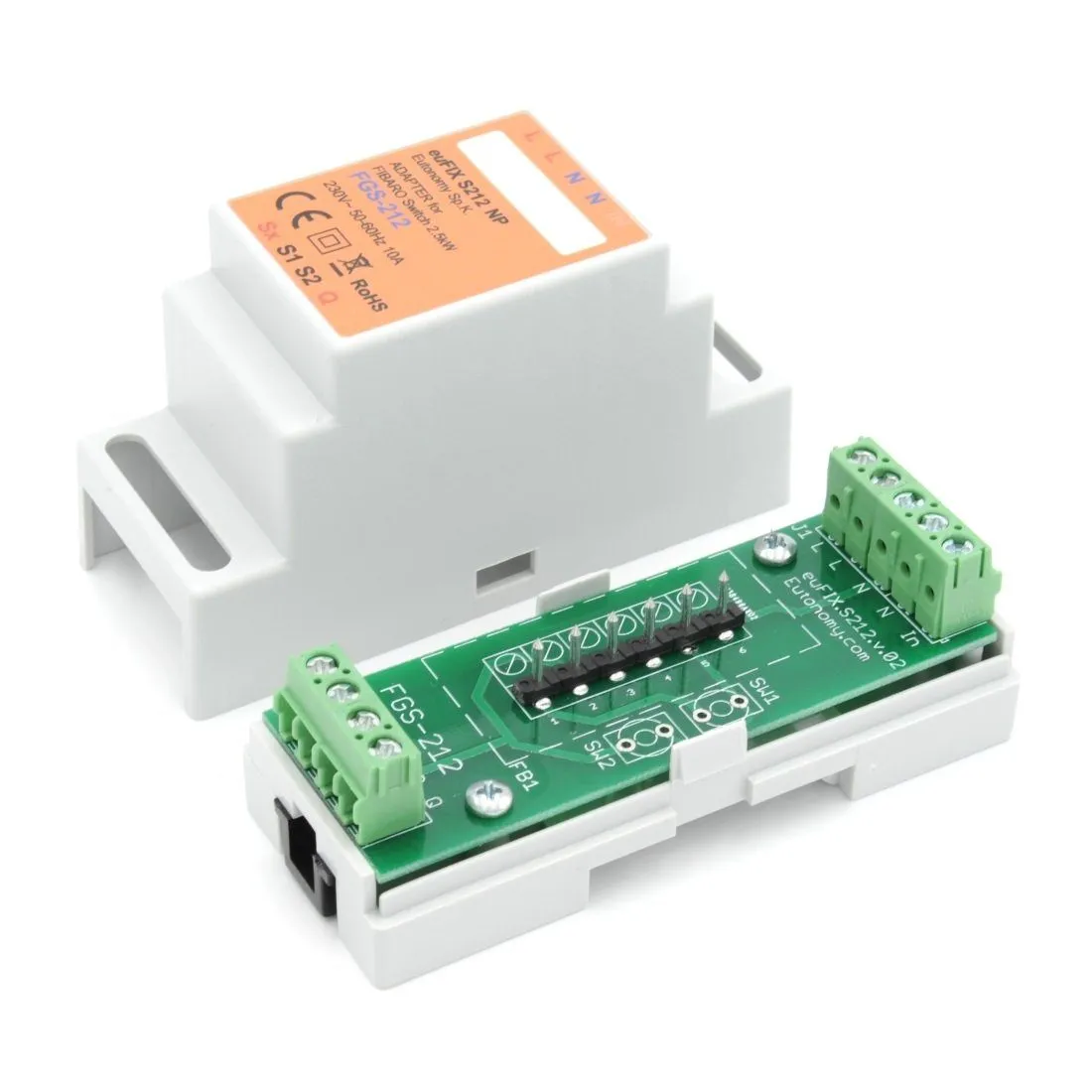 Eutonomy euFIX Adapter DIN for Fibaro Relay Switch 3kW