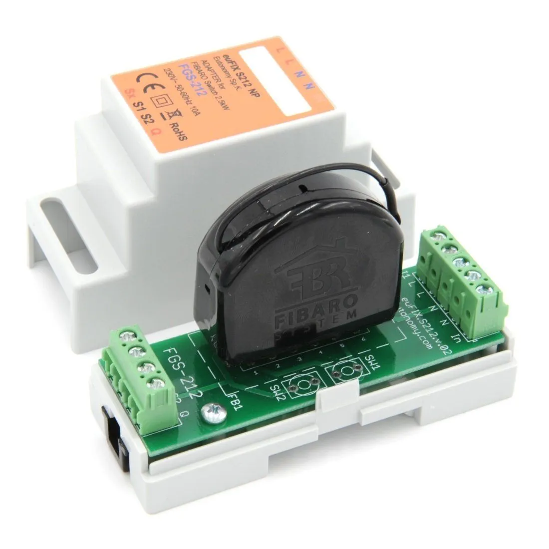 Eutonomy euFIX Adapter DIN for Fibaro Relay Switch 3kW