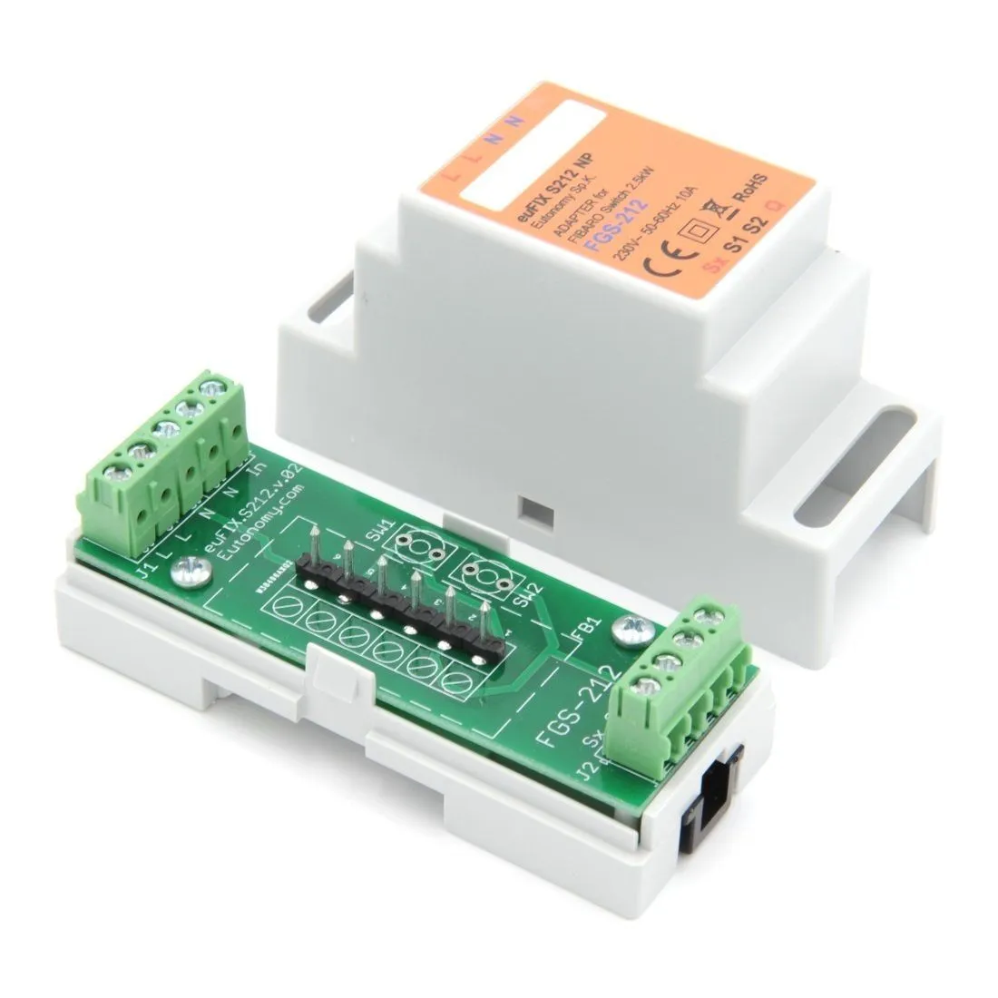 Eutonomy euFIX Adapter DIN for Fibaro Relay Switch 3kW