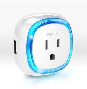 FIBARO Z-Wave Plus Wall Plug with USB Charging Port FGWPB-121