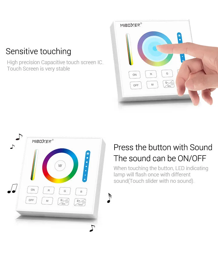 FluxTech - Battery Operated RGB CCT Smart Panel Remote Controller