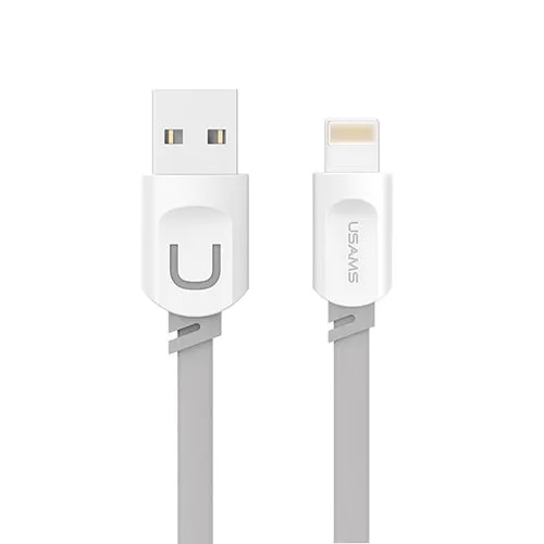 For IPhone Cable IOS 10 9 USAMS 2.1A Fast Charging 0.25m 1m 1.5m Flat Usb Charger Cable For iPhone 7 i6 iPhone 6 6s Cable