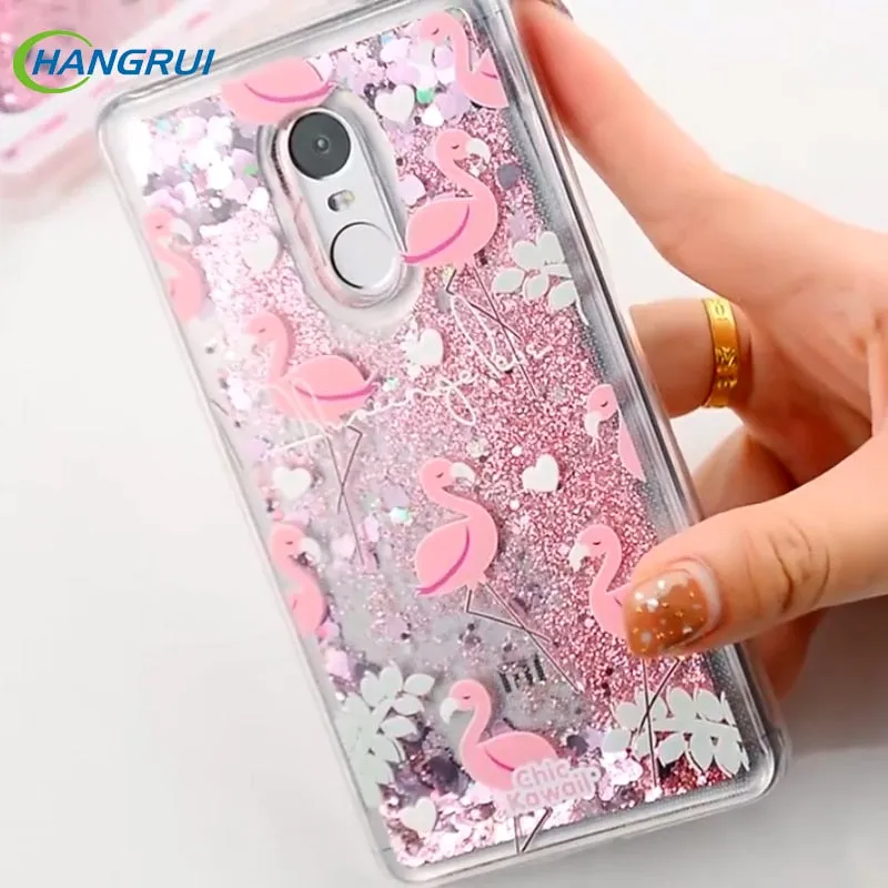 Glitter Silicone Phone Case For Xiaomi Redmi 7 4X 5 Plus 6A 6 Pro Liquid Quicksand Cover on Redmi Note 5 6 7 Pro 4X Cases Coque