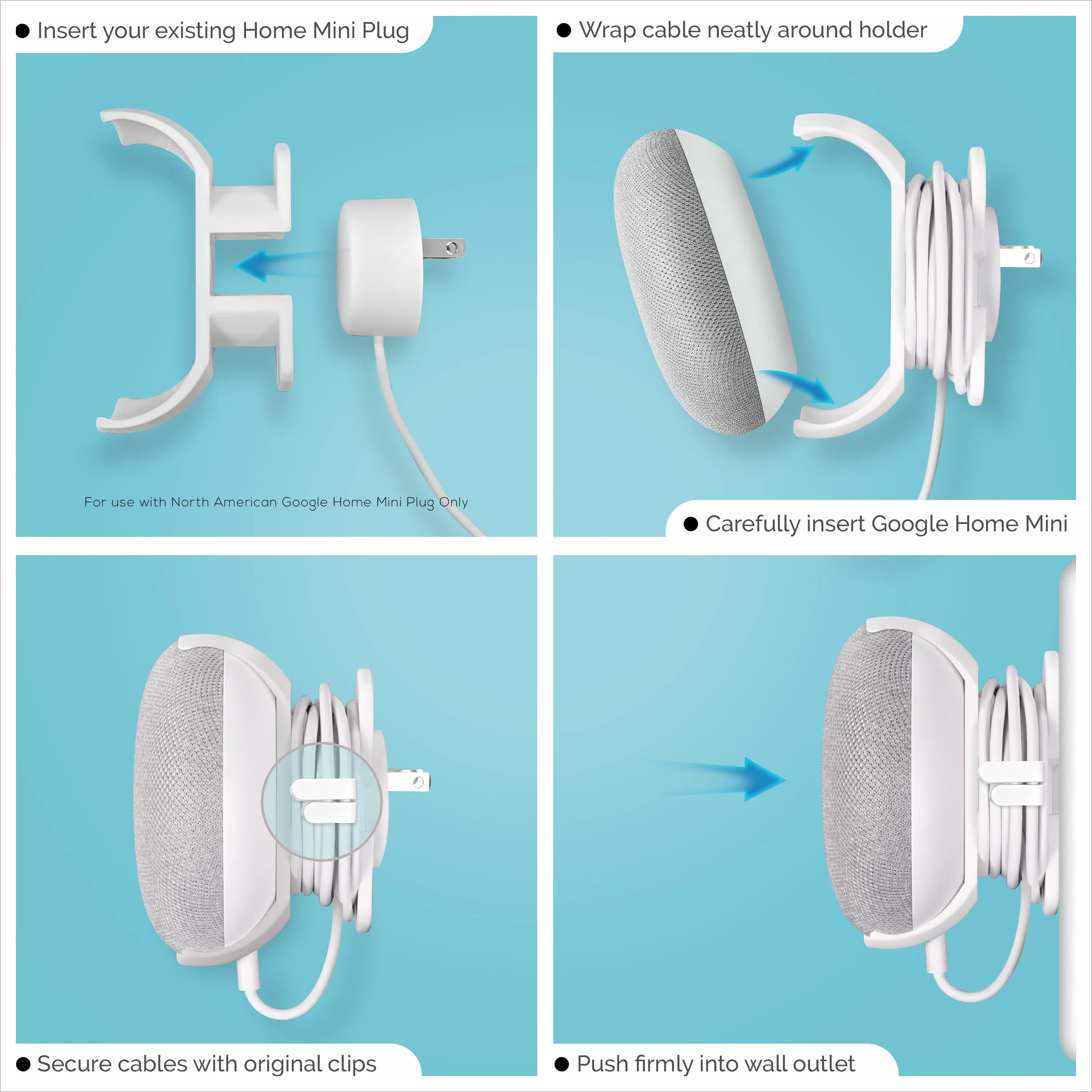 Google Nest Home Mini - Wall Socket Mount