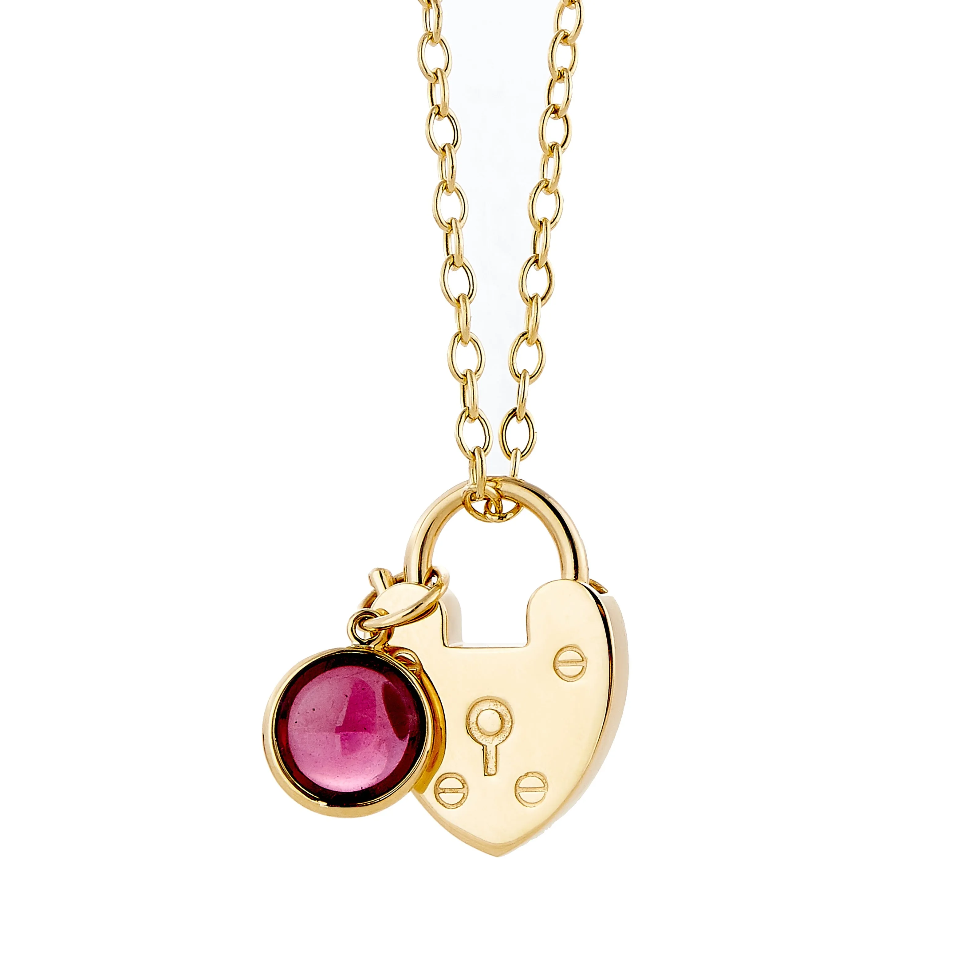 Heart Lock Charm Pendant