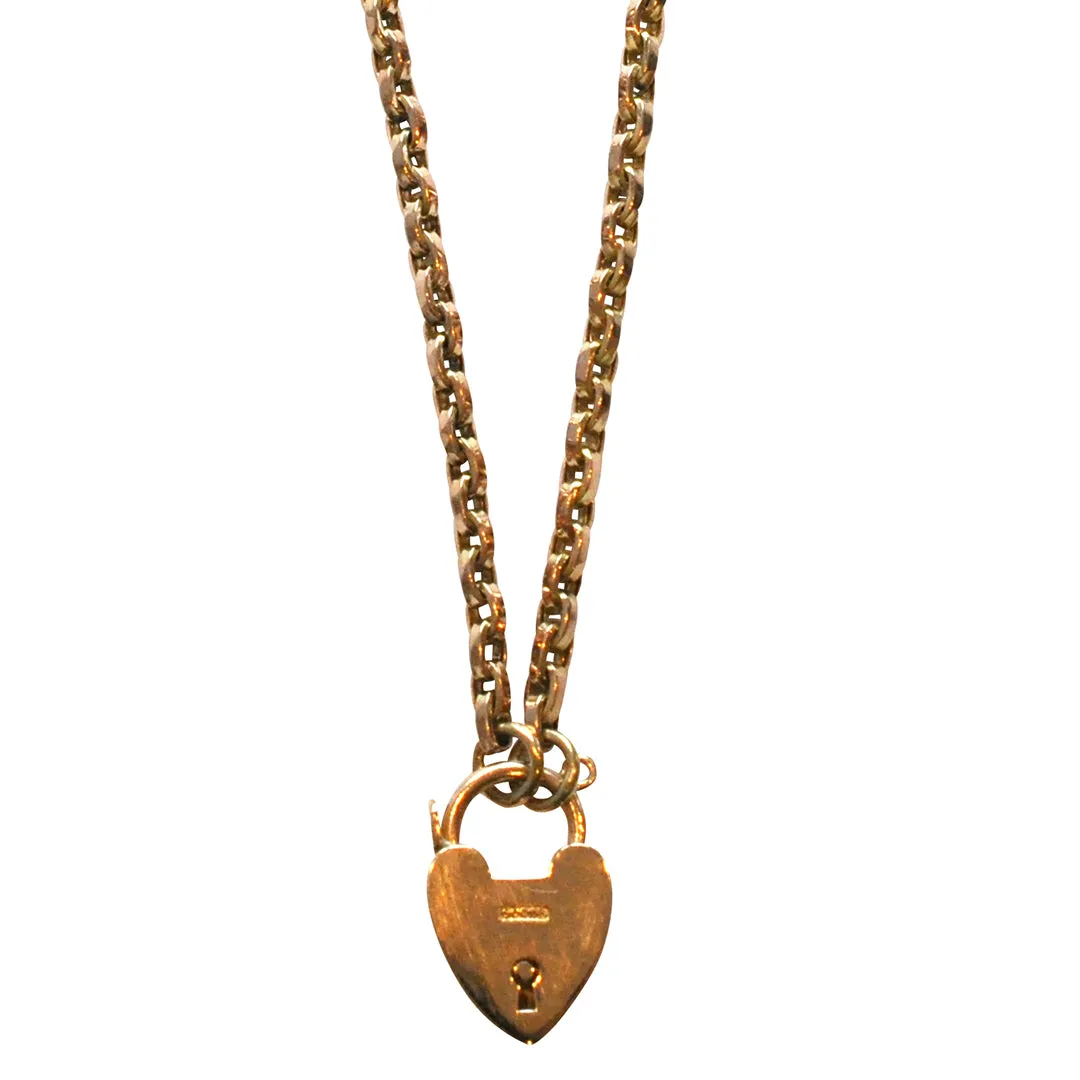 Heart Lock Pendant Necklace