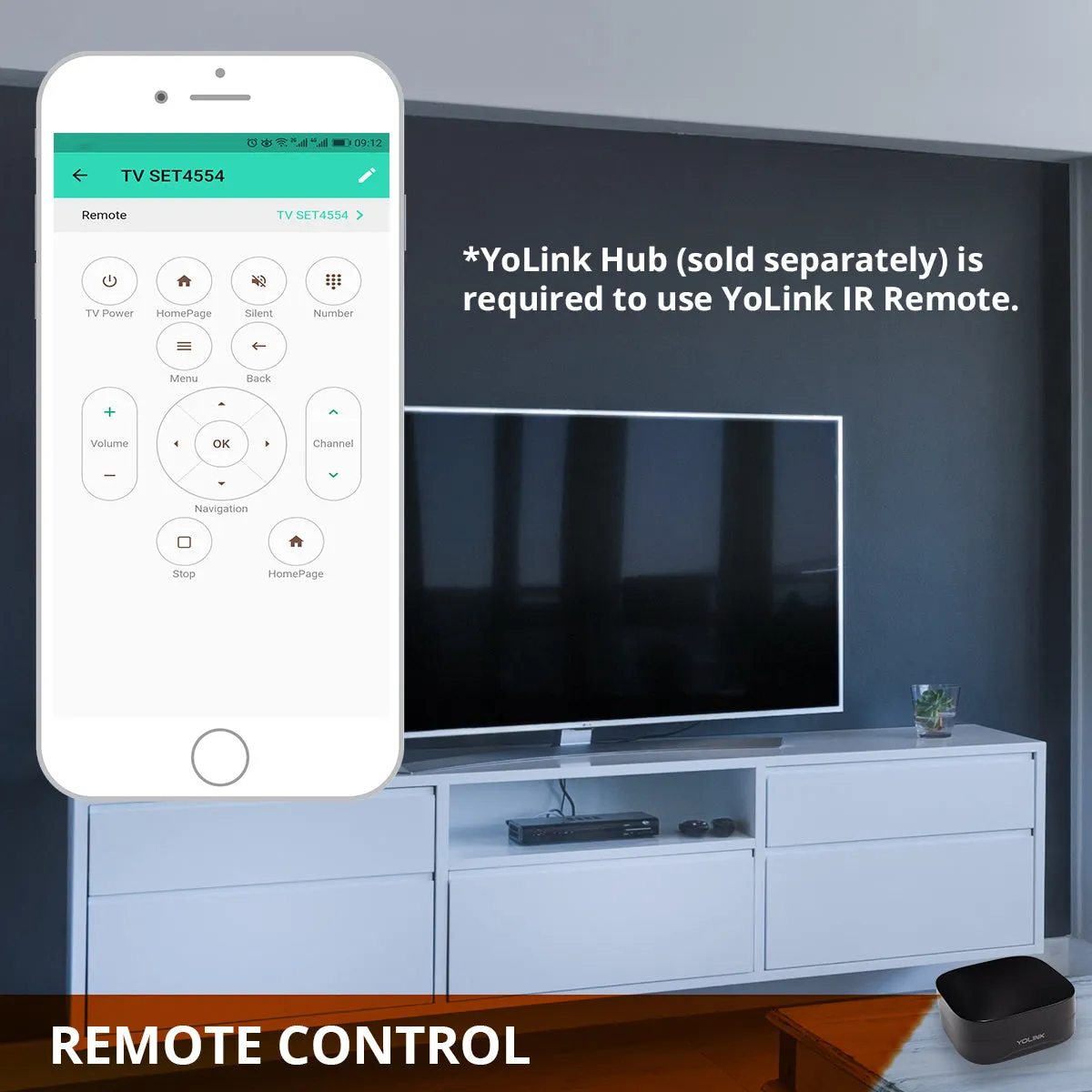 IR Remote, Hub Required