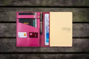 Leather Hobonichi Cousin A5 Planner Cover - Pink