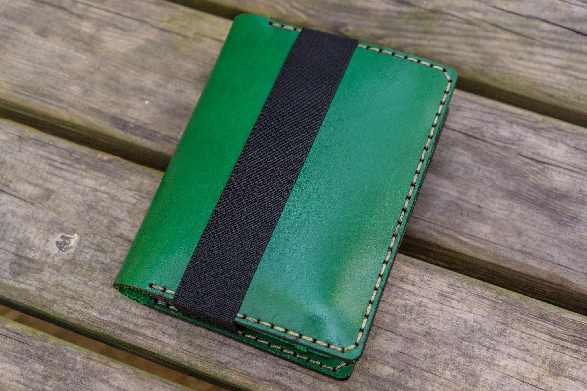 Leather Hobonichi Techo (A6) Planner Cover - Green