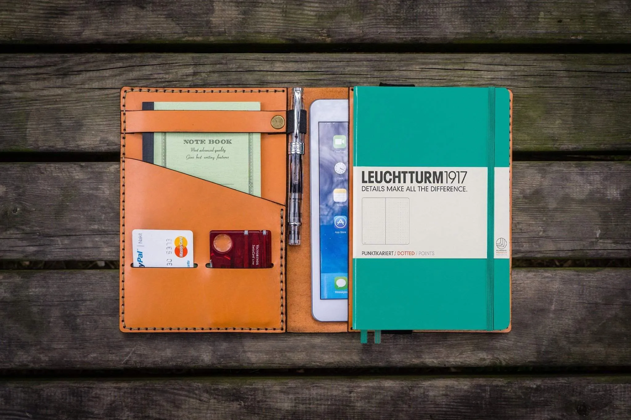 Leather Leuchtturm1917 A5 Notebook Cover - Orange