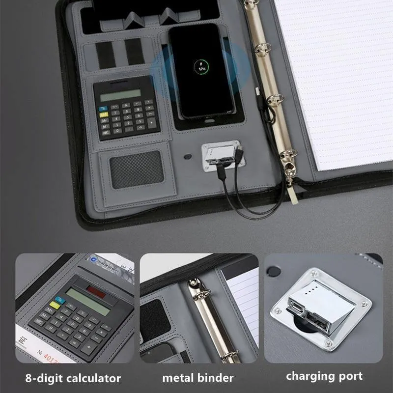 Leather Multifunctional PowerBank Notebook